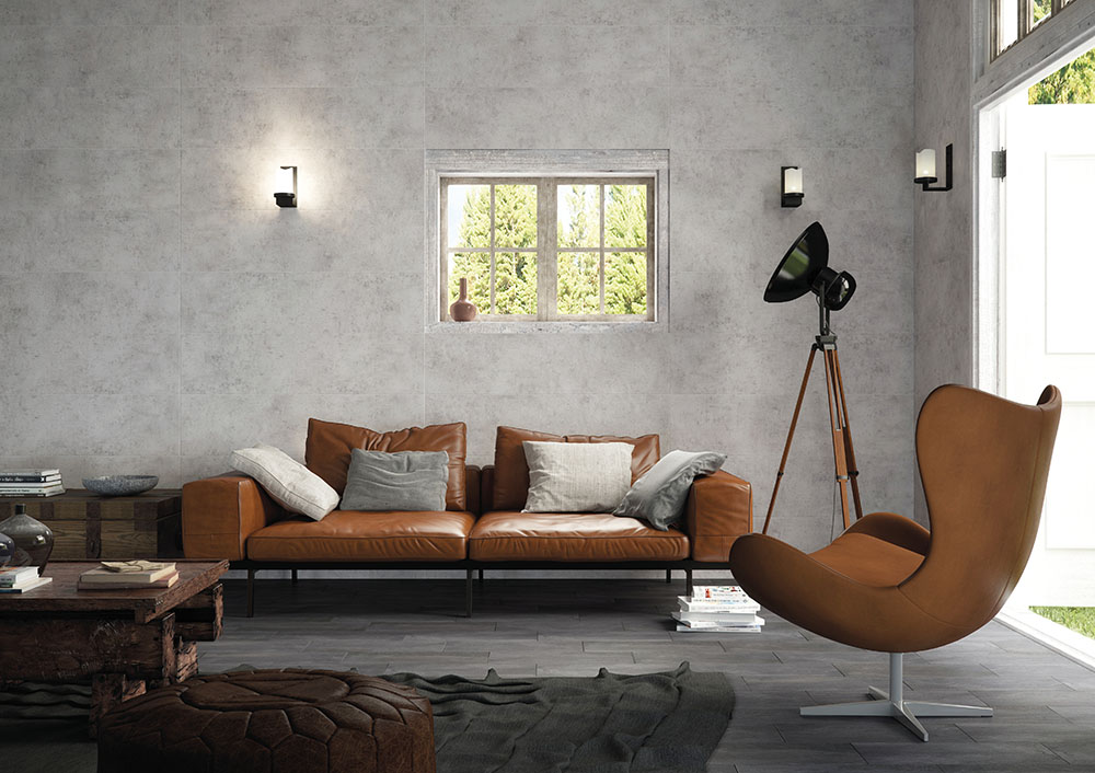 Aqua wall panels for the living room